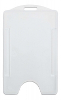Porta crachá transparente com cordão - vertical