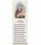 Marca página com oração 4.80x14.50cm verniz uv Santo Antônio 1un