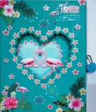 Diário luxo flamingo - verde