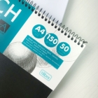 Caderno sketchbook sem pauta espiral A4 50 fls 150gr 297x210mm Académie