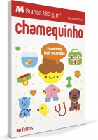 Papel chamequinho 60kg A4 210X297mm 180g 50 fls
