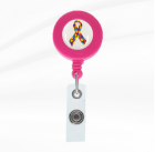 Porta cracha retrátil roller clip autismo - Rosa