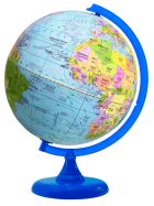 Globo Terrestre 30cm: Base azul - Bilingue