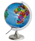Globo Terrestre 30cm: Prisma - Base cromo com iluminação multicolor led - Controle remoto