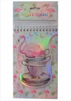 Bloco notebook flamingo espiral