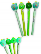 Caneta gel com led Cactus cores avulsa