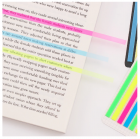 Nota marca texto adesiva fita sticky notes flags 160 fls 14x0.50cm marcador fluorescente