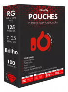 Plástico refil plastificação polaseal 80x110mm 125 micras 0.05mm 100 fls