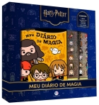 Meu di&aacute;rio de magia com varinha com caneta e adesivos - HARRY POTTER