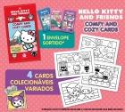 Hello Kitty - Comfy and Cozy com 4 cards colecion&aacute;veis para colorir
