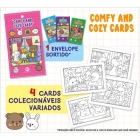 Comfy and Cozy com 4 cards colecion&aacute;veis para colorir