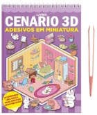 Livro cen&aacute;rio 3D - Adesivos em miniatura - Lil&aacute;s