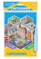 Kit de adesivos de cen&aacute;rio 3D com aplicador - Capivaras